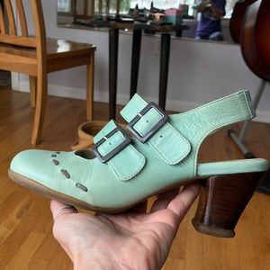 Fluevog Firenza aqua blue